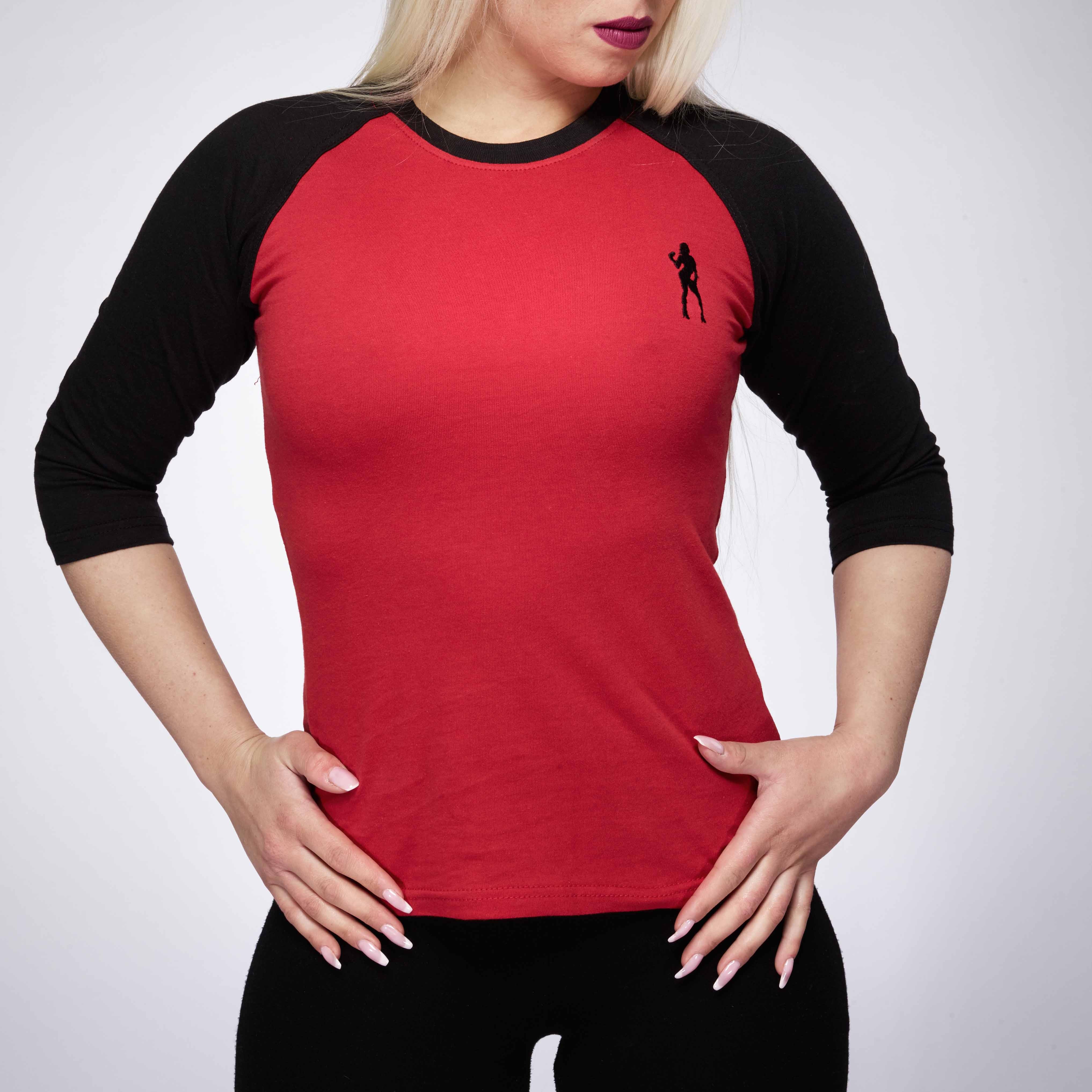 red baseball jersey womens